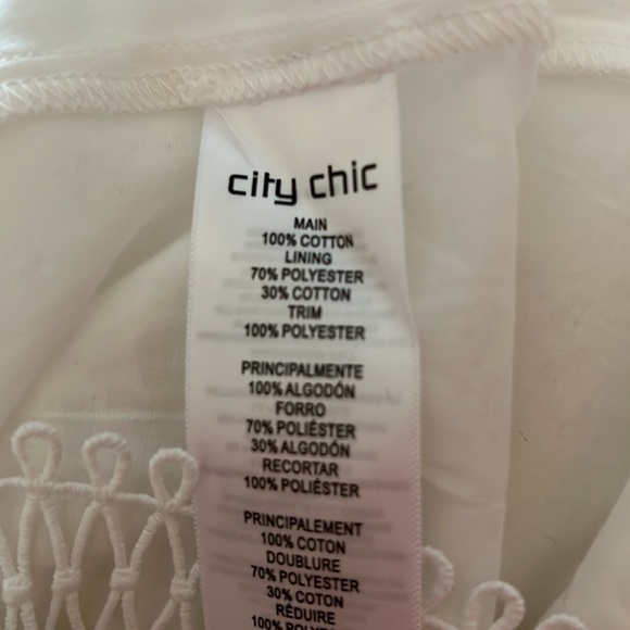 City Chic Plus Size Ivory Cotton Embroidered Mini Dress – Size 22 / XL - Picture 3 of 4